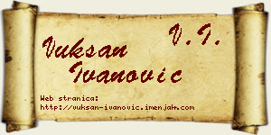 Vuksan Ivanović vizit kartica